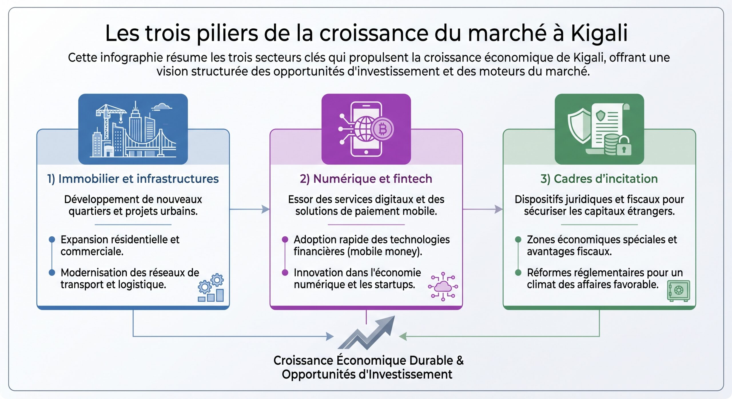 Les trois piliers de la croissance du marché à Kigali