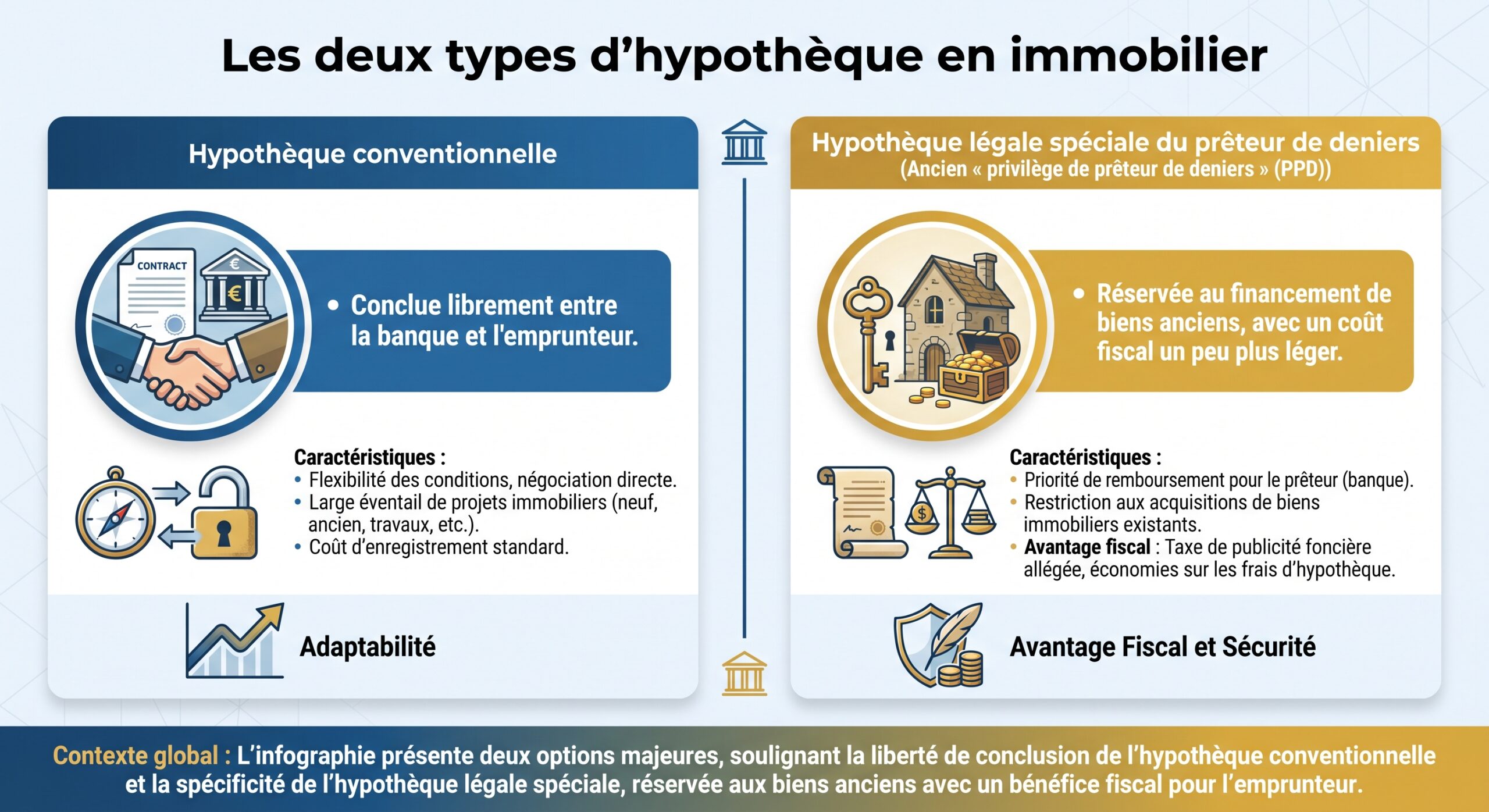 Les deux types d'hypothèque en immobilier