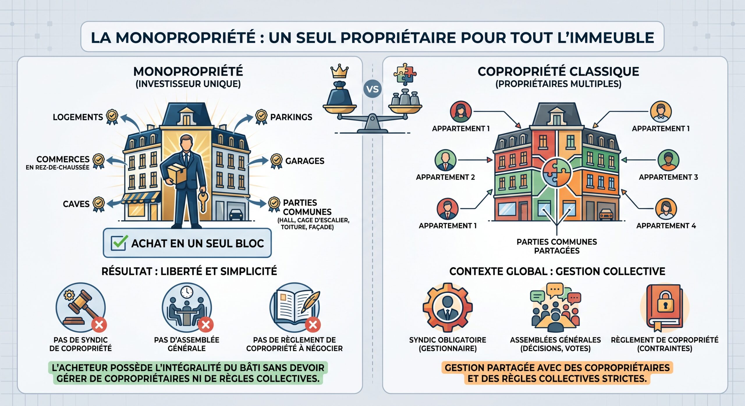 La monopropriété : un seul propriétaire pour tout l’immeuble