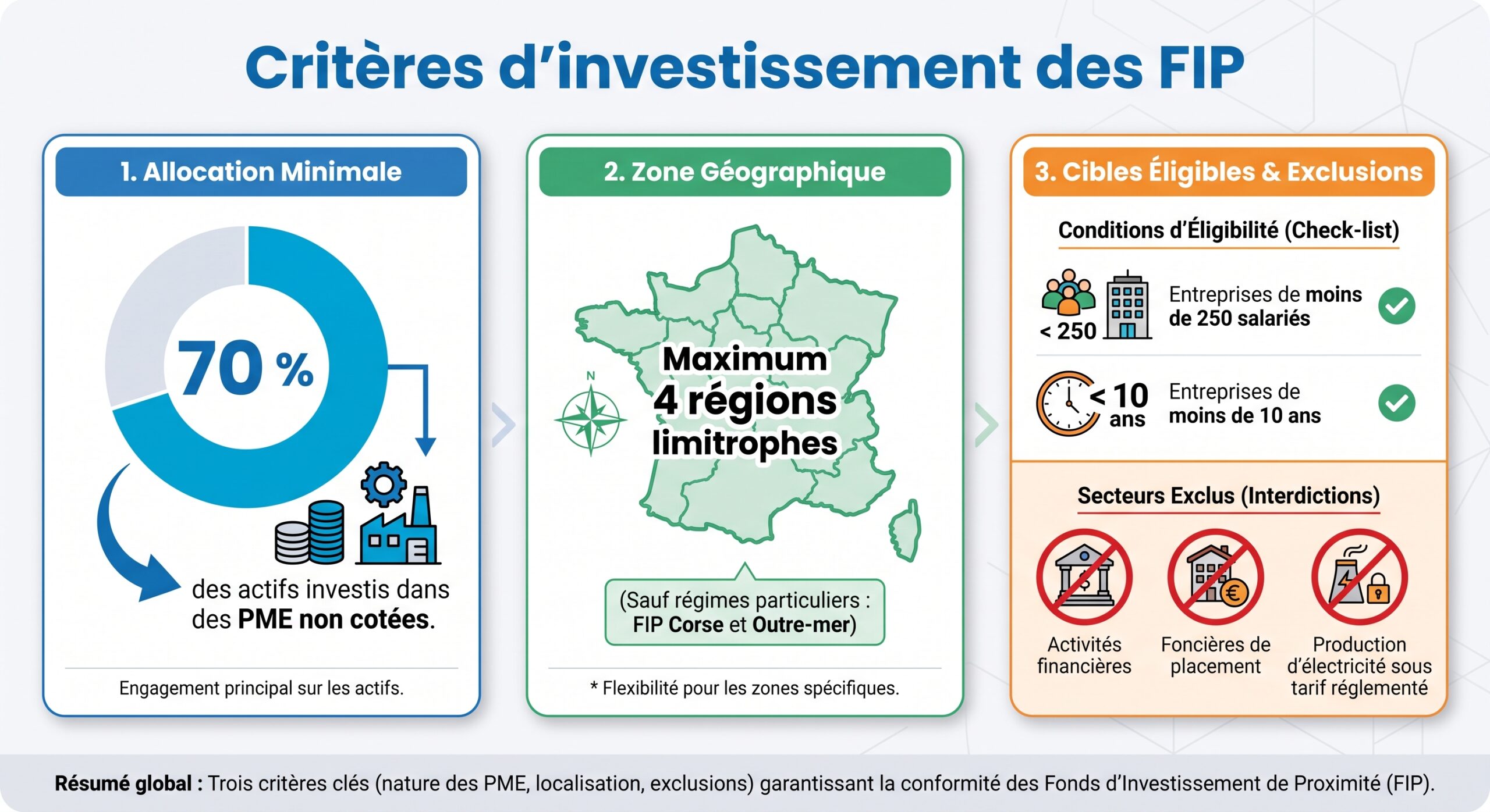 Critères d'investissement des FIP