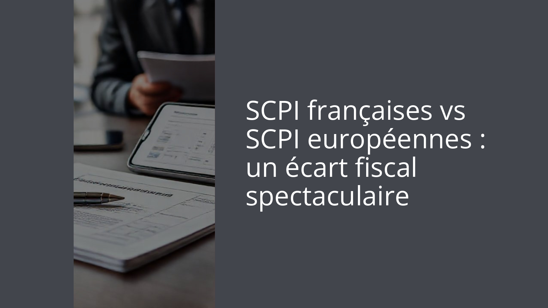 SCPI françaises vs SCPI européennes : un écart fiscal spectaculaire