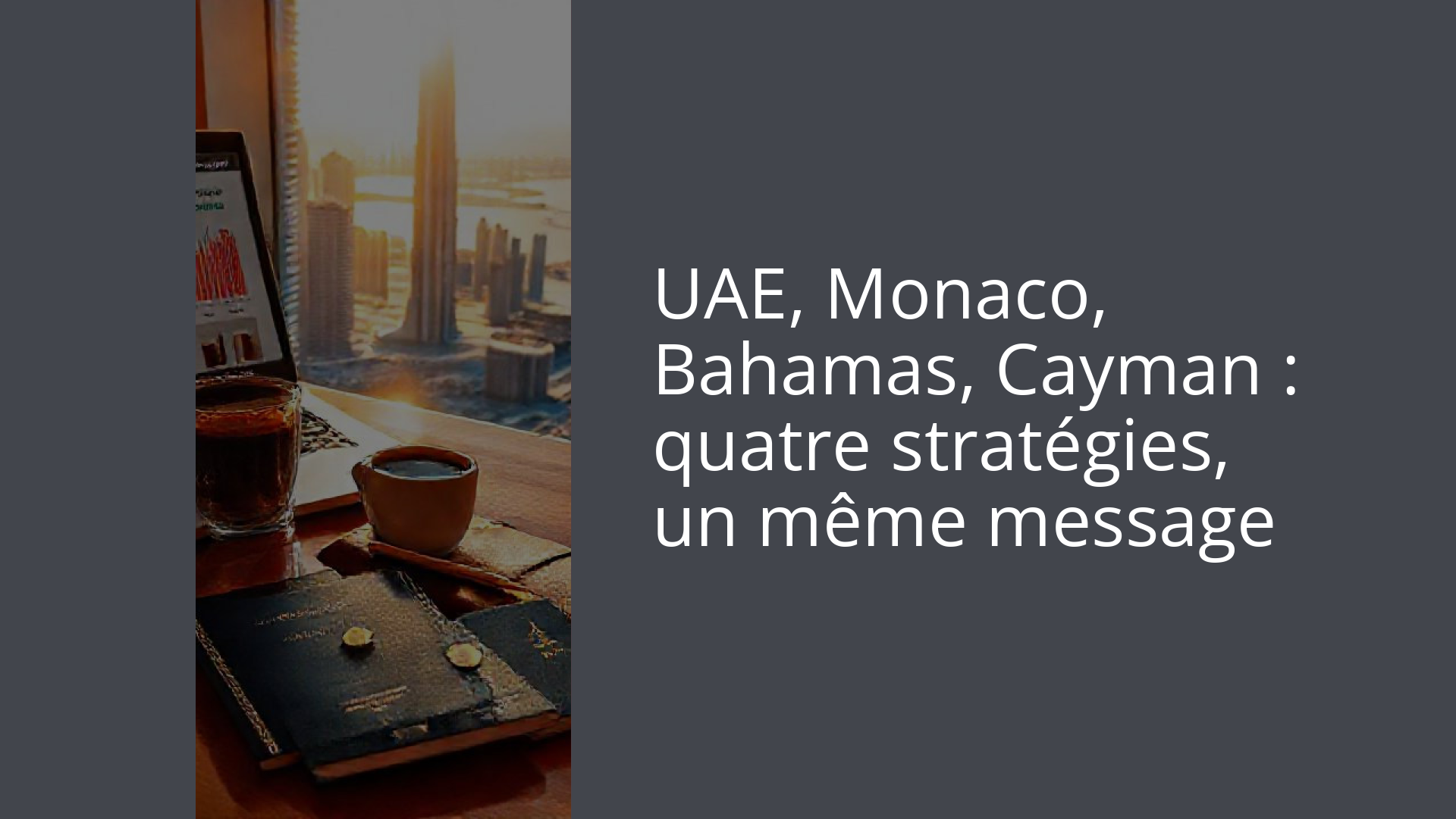 UAE, Monaco, Bahamas, Cayman : quatre stratégies, un même message