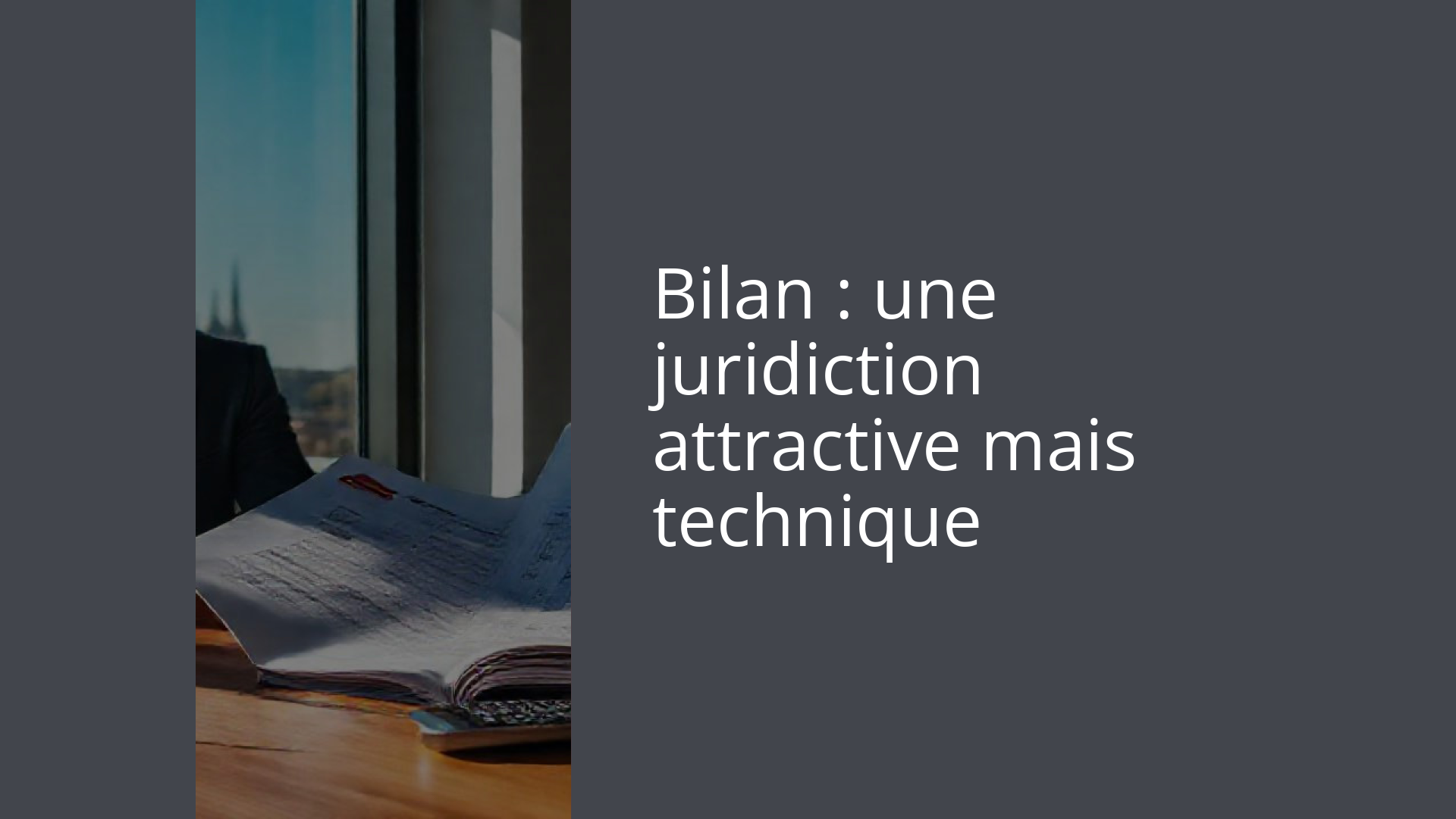 Bilan : une juridiction attractive mais technique