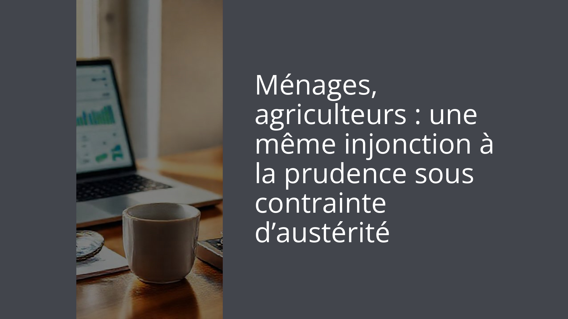 Ménages, agriculteurs : une même injonction à la prudence sous contrainte d’austérité