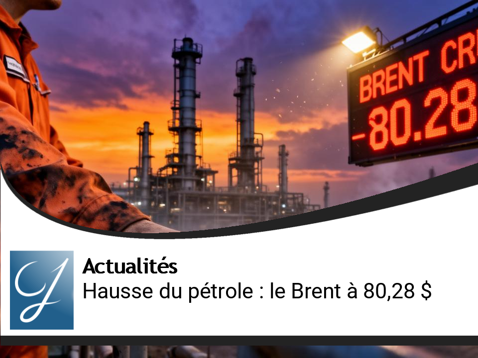 Hausse des prix du pétrole : le baril de Brent atteint 80,28 dollars