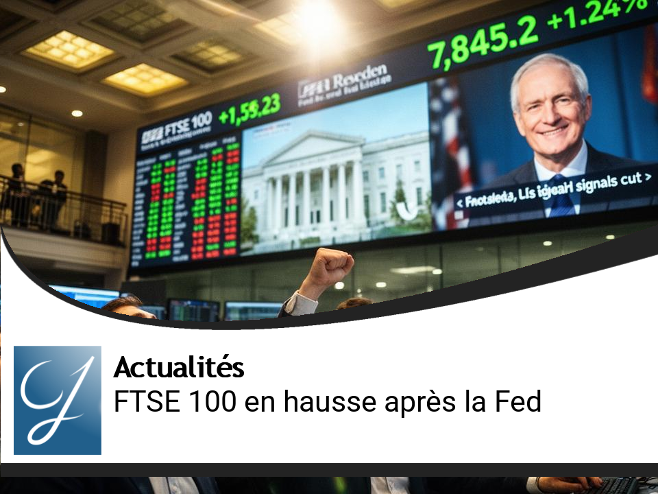Le FTSE 100 en hausse : Optimisme à la Bourse de Londres suite aux taux de la Fed