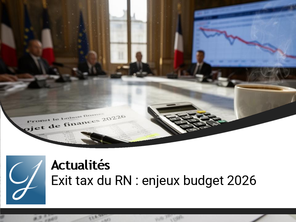 Relance de l&rsquo;«exit tax» par le RN : enjeux du budget 2026