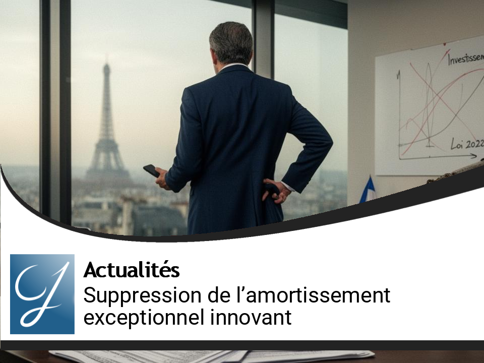 Suppression du régime d’amortissement exceptionnel pour les équipements innovants