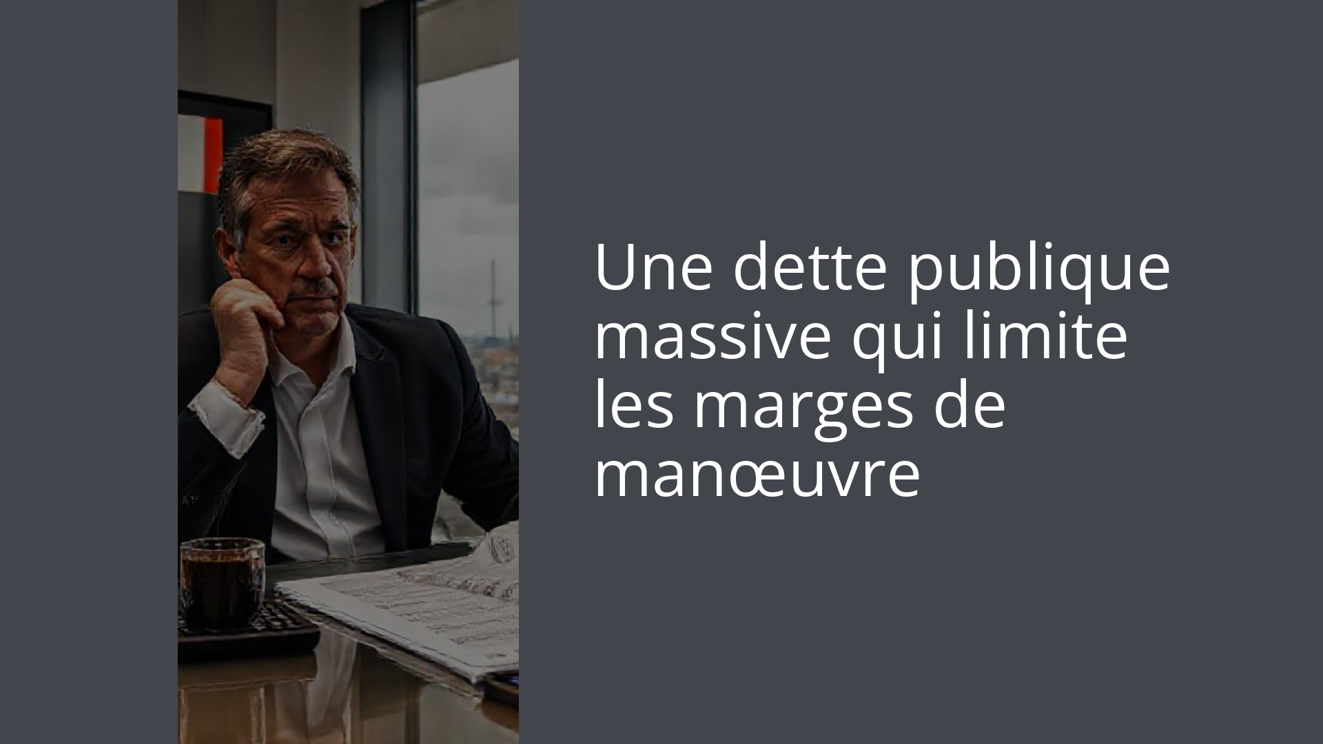 Une dette publique massive qui limite les marges de manœuvre