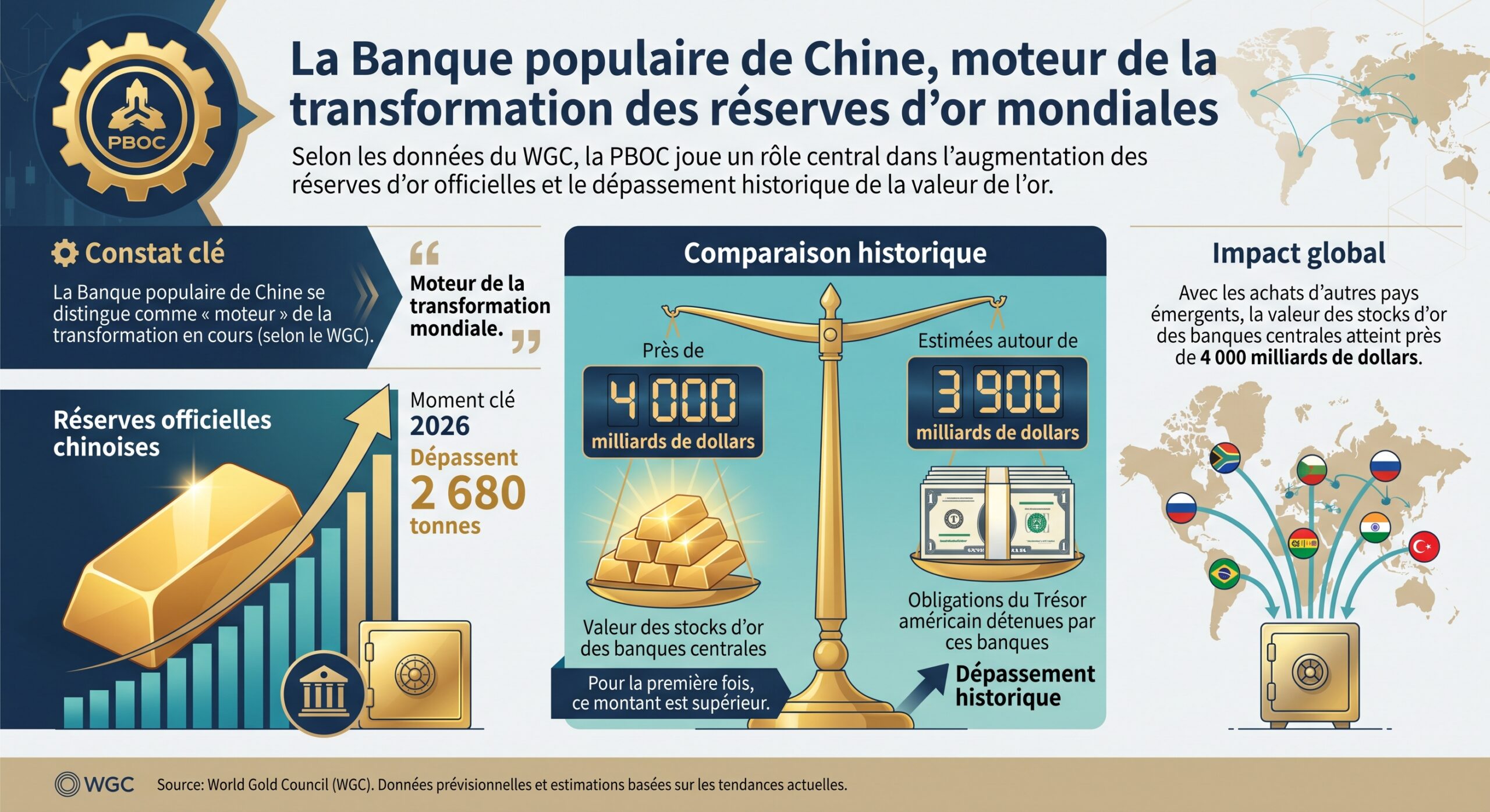 La Banque populaire de Chine, moteur de la transformation des réserves d’or mondiales
