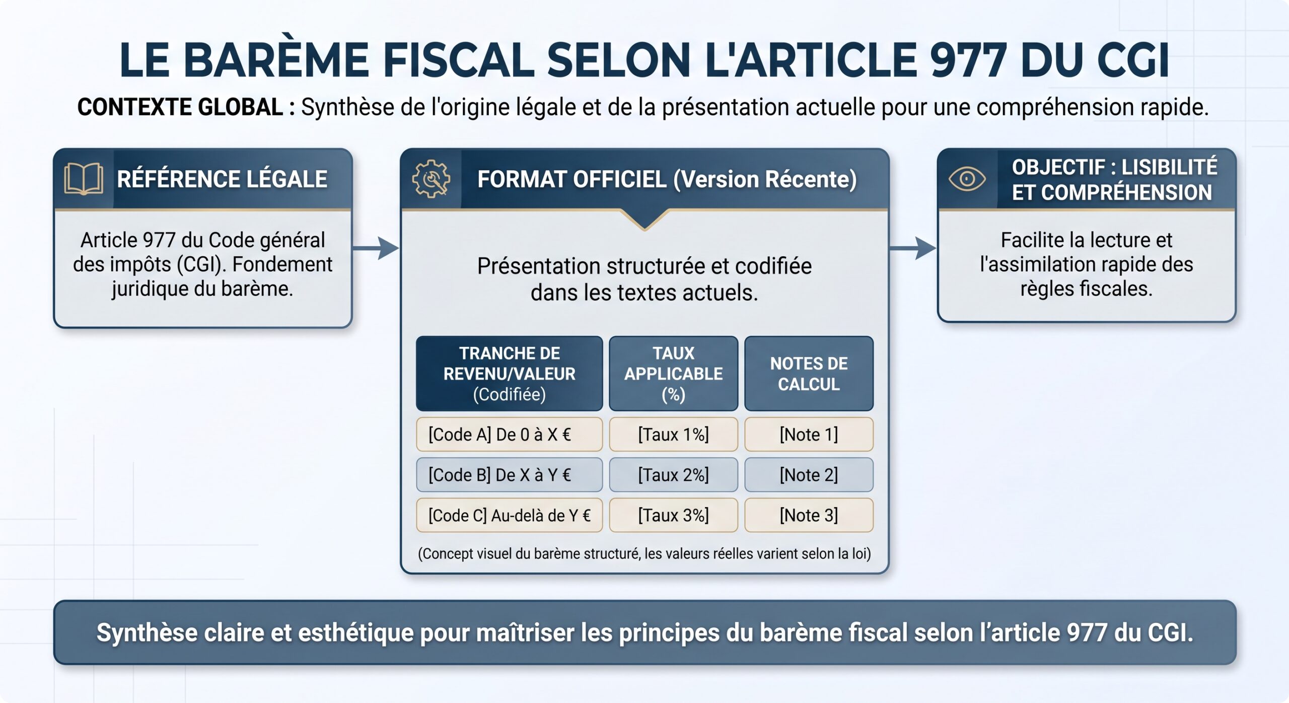 Le barème fiscal selon l'article 977 du CGI