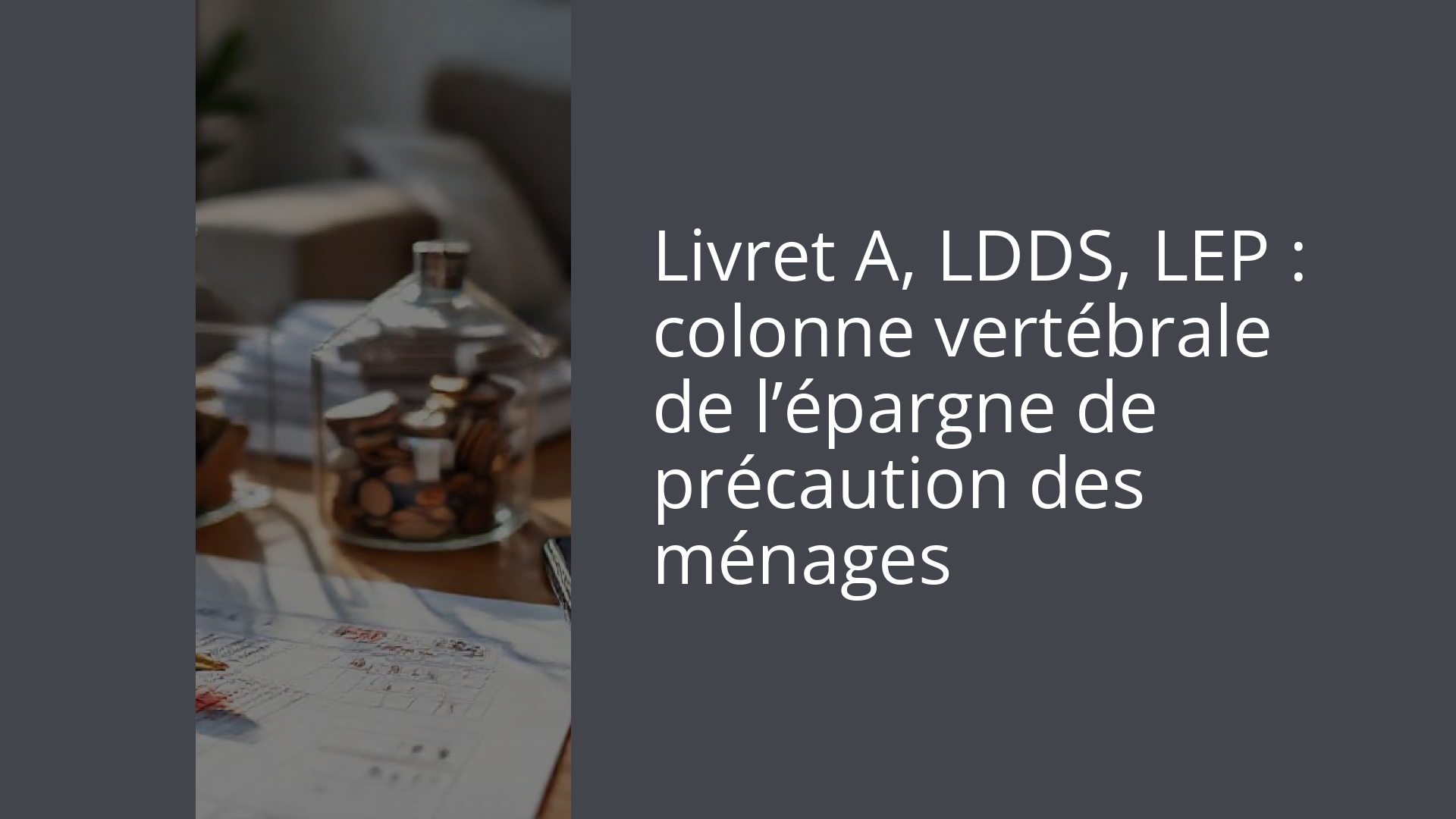 Livret A, LDDS, LEP : colonne vertébrale de l’épargne de précaution des ménages