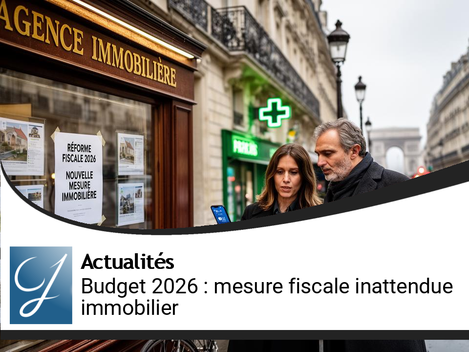 Budget 2026 : une mesure fiscale inattendue impactant l&rsquo;immobilier