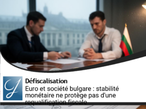 Un euro et société bulgare : la stabilité monétaire ne protège pas d&rsquo;une requalification fiscale en France