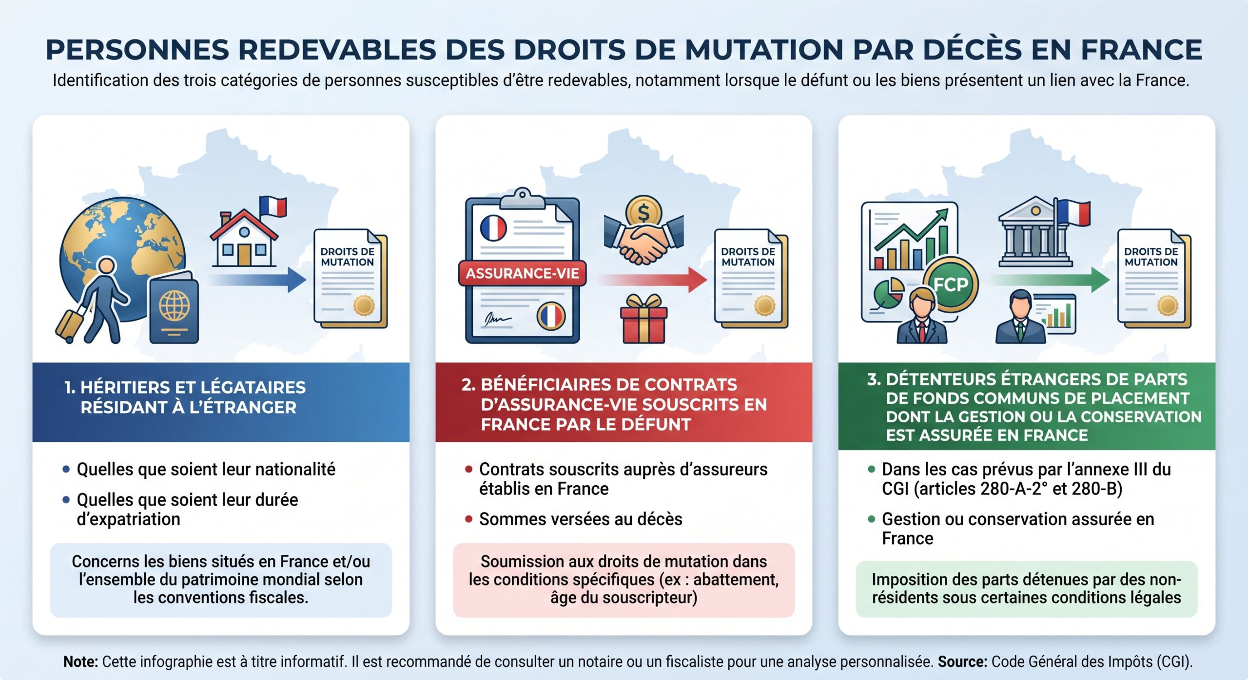 Personnes redevables des droits de mutation par décès en France