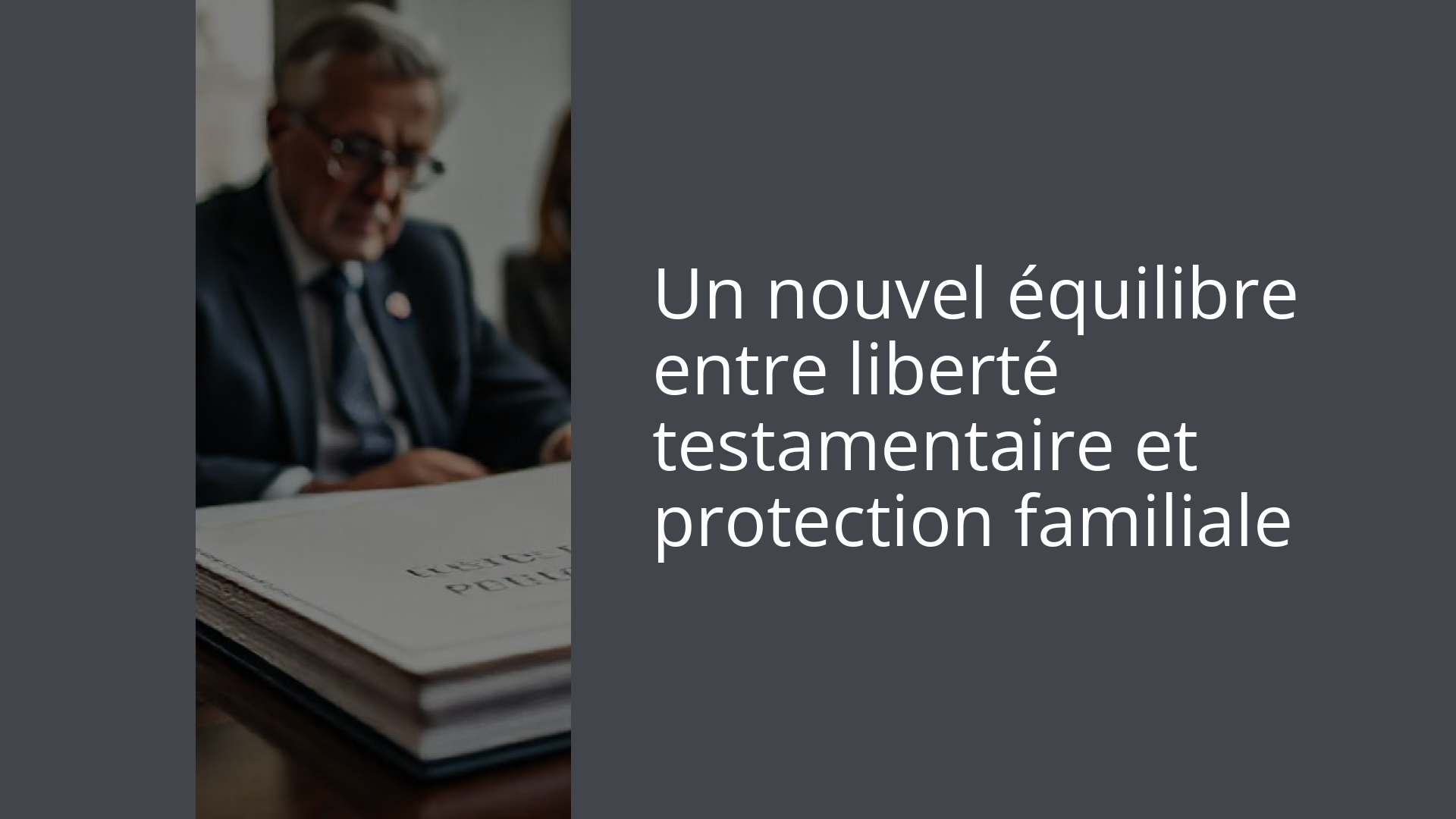 Un nouvel équilibre entre liberté testamentaire et protection familiale