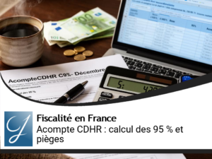 Acompte CDHR de décembre : mode d’emploi, calcul des 95 % et pièges à éviter
