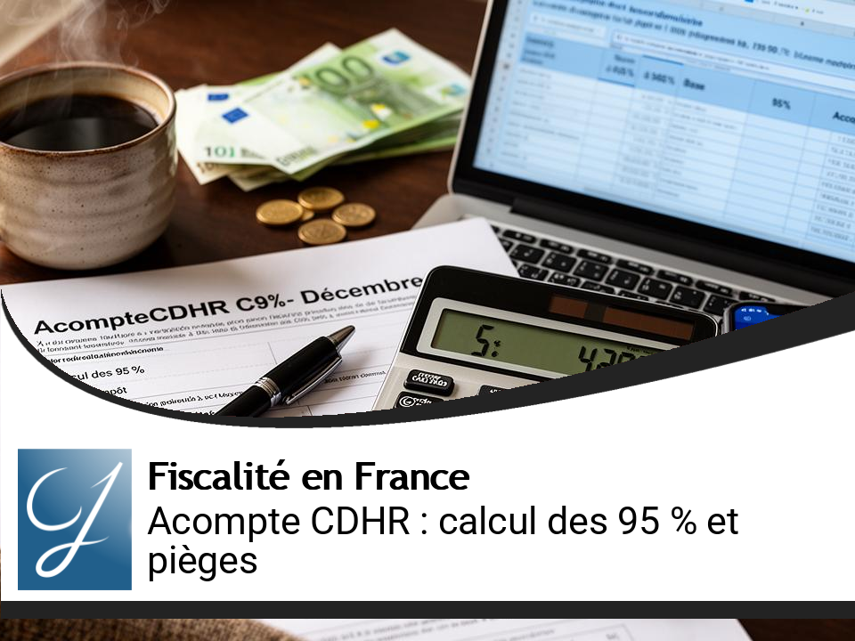 Acompte CDHR de décembre : mode d’emploi, calcul des 95 % et pièges à éviter