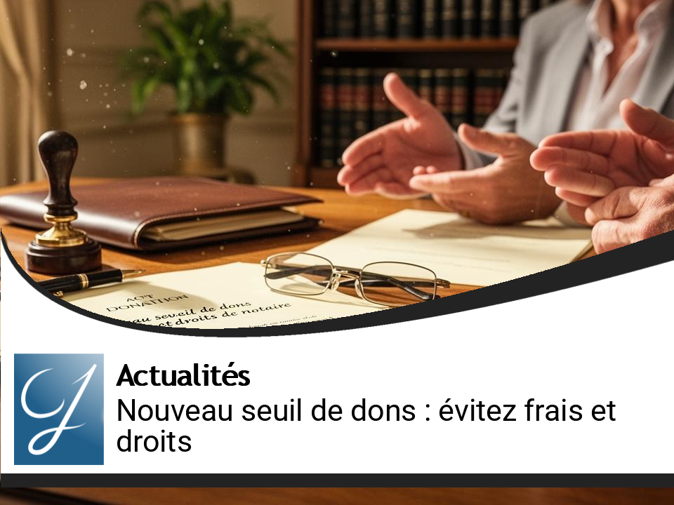 Nouveau seuil de dons : évitez frais et droits de notaire