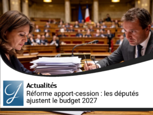 Réforme de l’apport-cession : les députés ajustent le budget