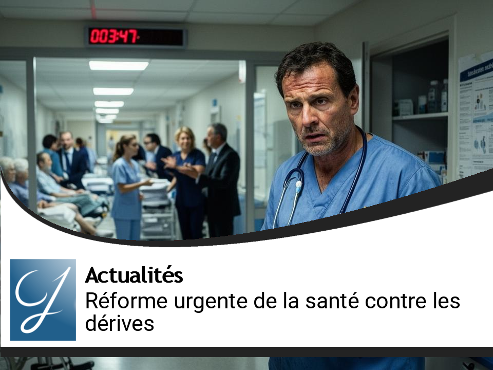 Réformer la Santé : Urgente Nécessité d&rsquo;Agir contre les Dérives