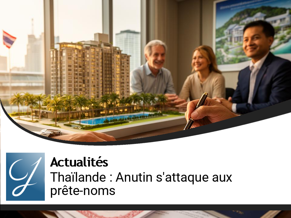 Thaïlande : Anutin durcit la lutte contre les prête-noms dans l&rsquo;immobilier étranger