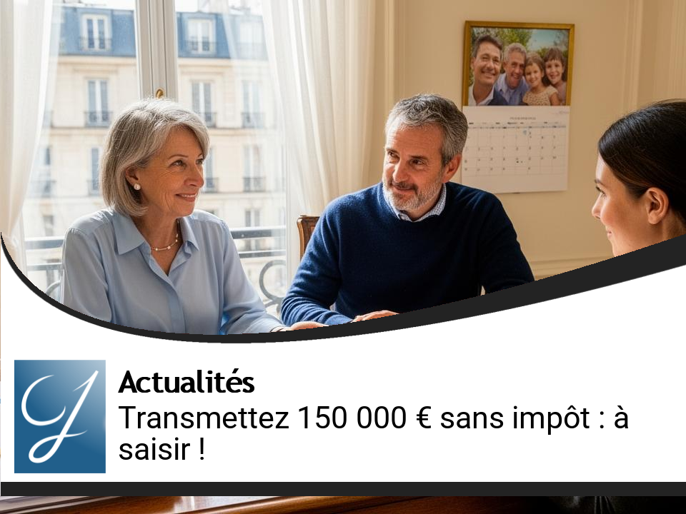 Transmettez jusqu&rsquo;à 150 000 € sans impôt : opportunité à saisir !