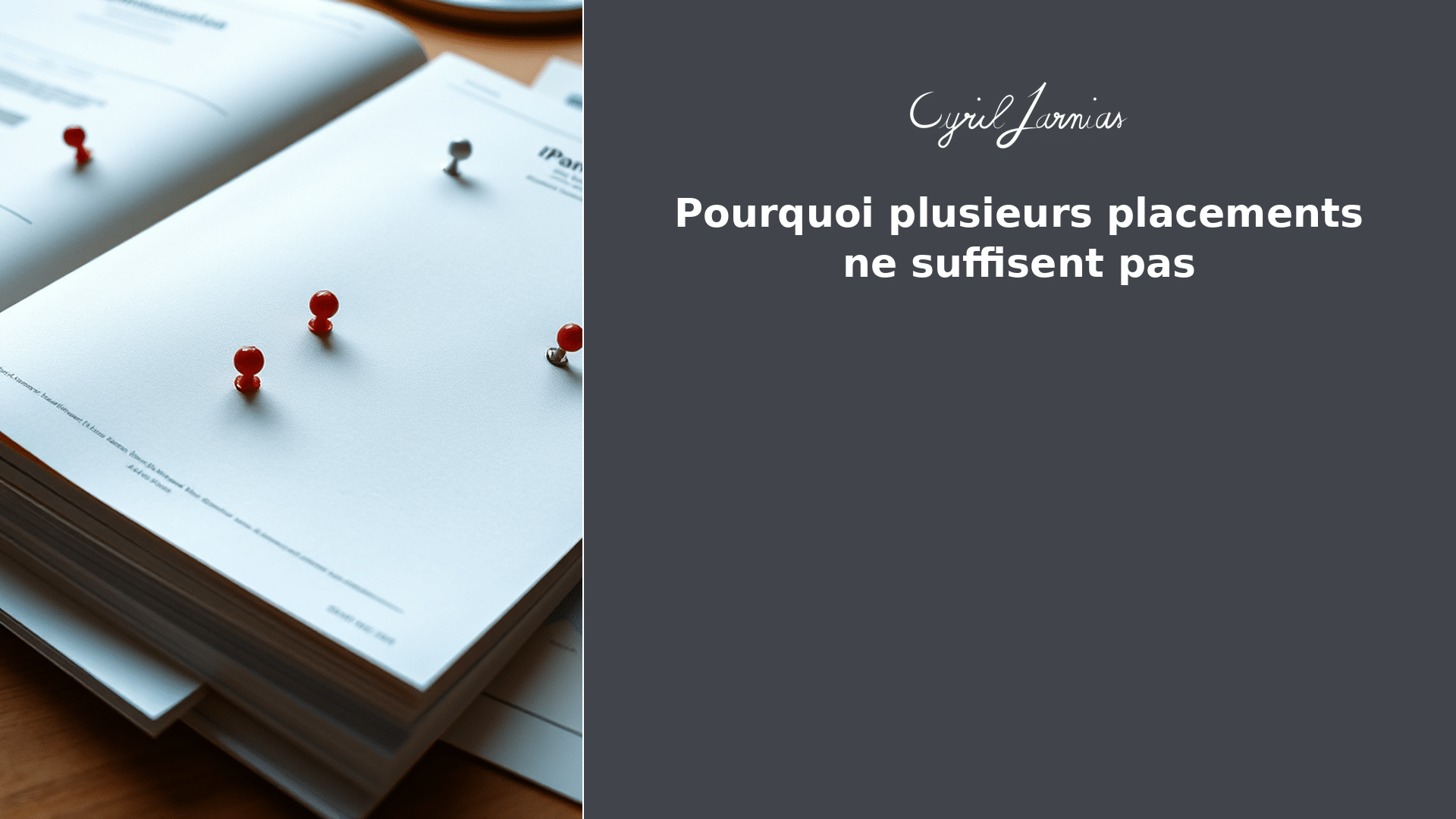Pourquoi plusieurs placements ne suffisent pas