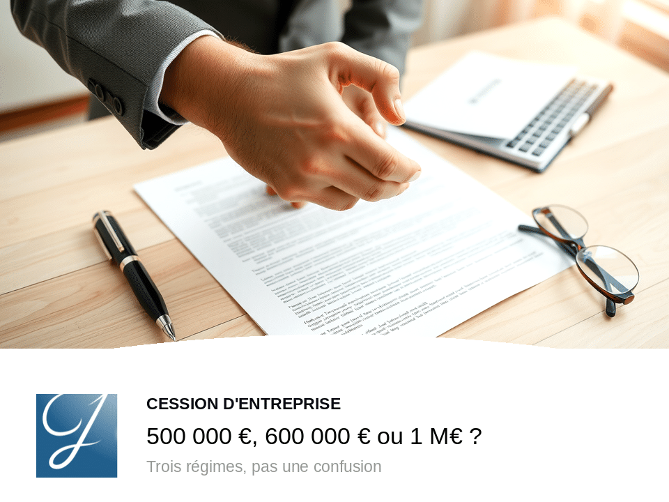 Abattement cession 2027 : 500 000 €, 600 000 € ou 1 M€ ? Trois régimes, pas une confusion