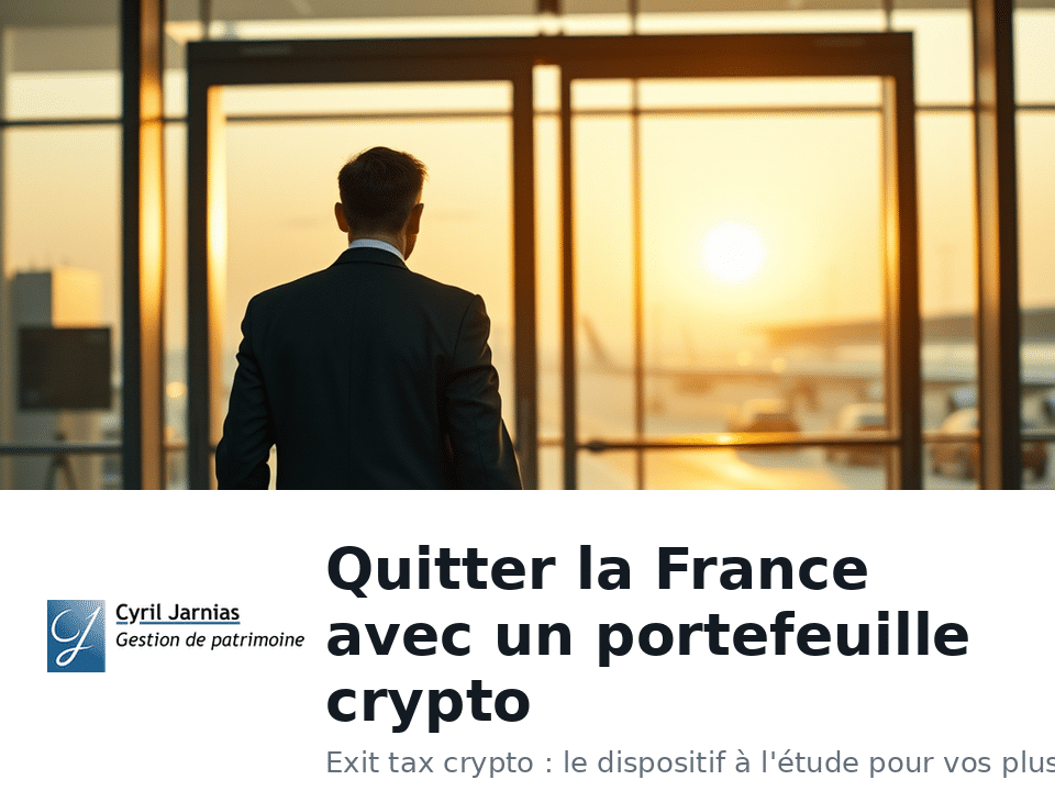 Quitter la France avec un portefeuille crypto : le dispositif qui viserait vos plus-values latentes au-delà de 800 000 €