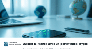 Quitter la France avec un portefeuille crypto : le dispositif qui viserait vos plus-values latentes au-delà de 800 000 €