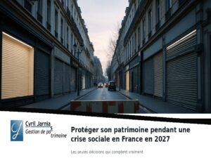 Protéger son patrimoine pendant une crise sociale en France en 2027 : les seules décisions qui comptent vraiment