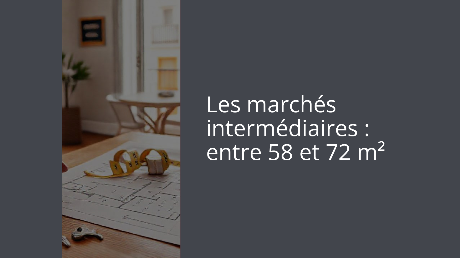 Les marchés intermédiaires : entre 58 et 72 m²