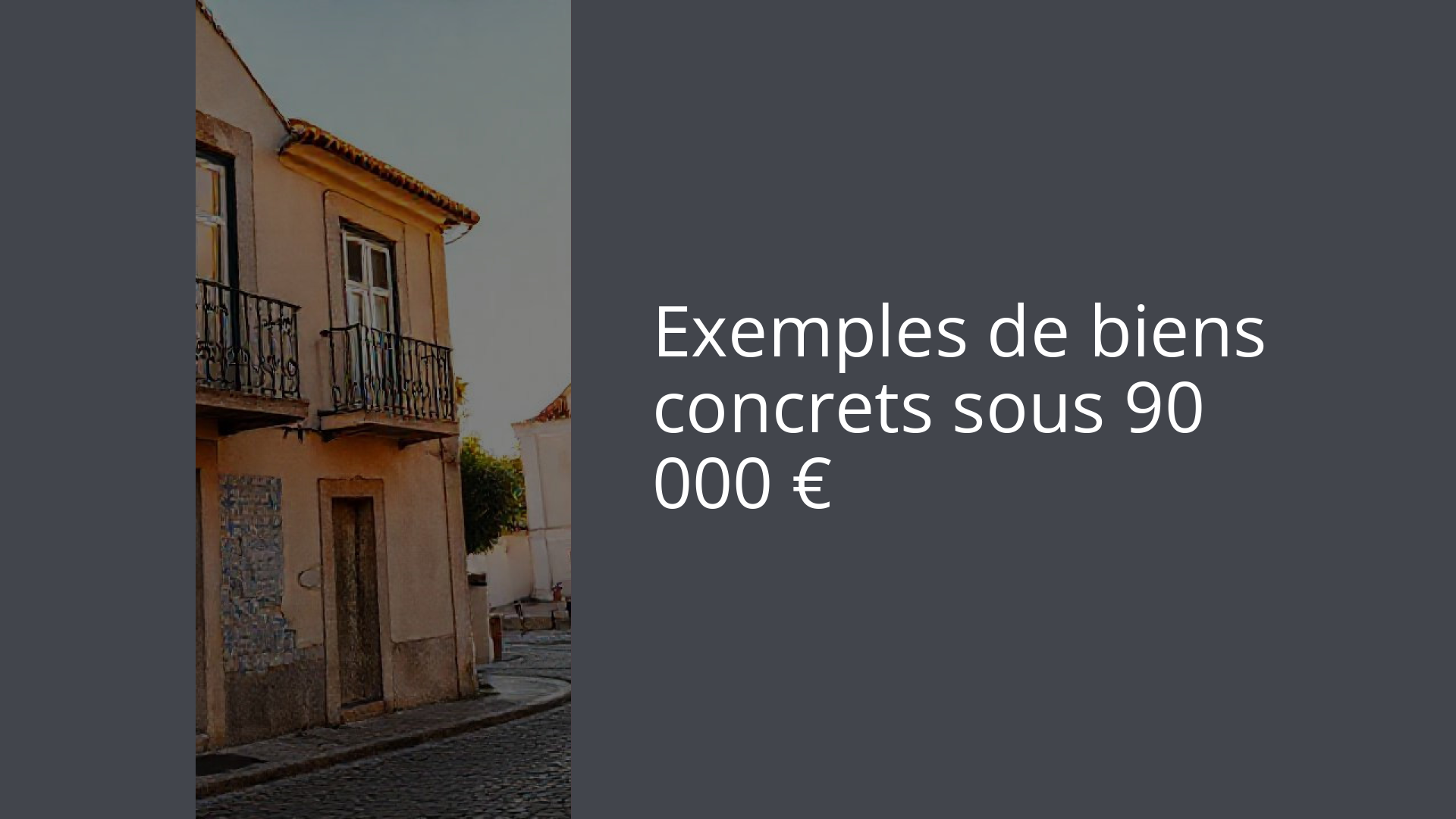 Exemples de biens concrets sous 90 000 €