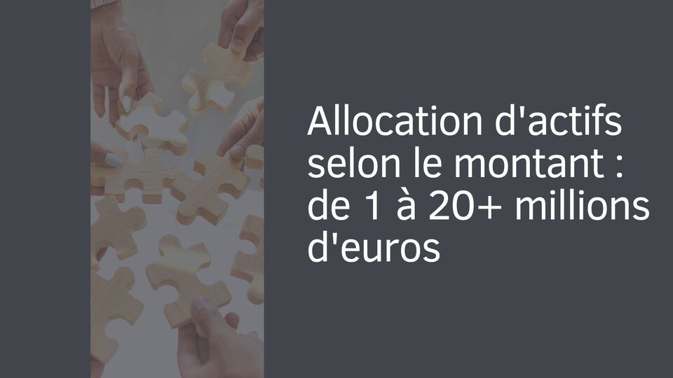 Allocation d'actifs selon le montant : de 1 à 20+ millions d'euros