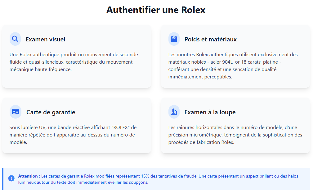 Comment authentifier une montre Rolex