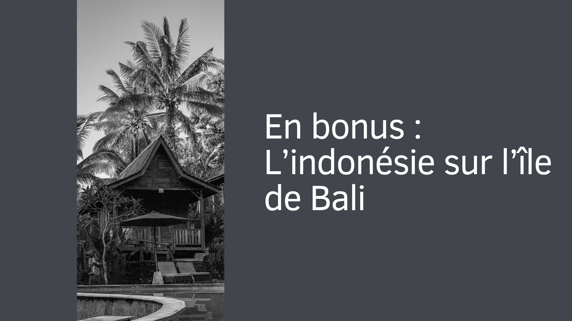 L'île de Bali en Indonésie