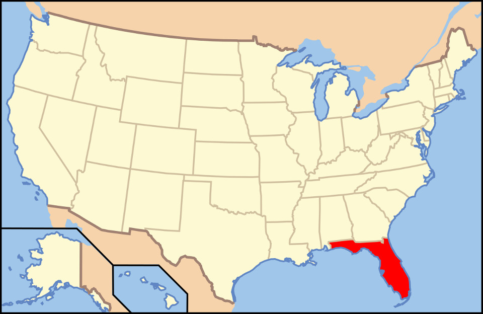Carte de la Floride