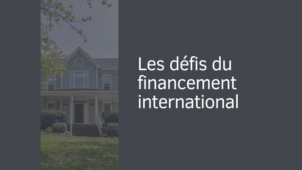 Les défis du financement international Les défis du financement international