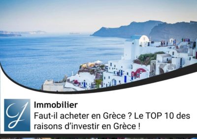 Faut-il acheter en Grèce ? Investir en Grèce dans l’immobilier ?