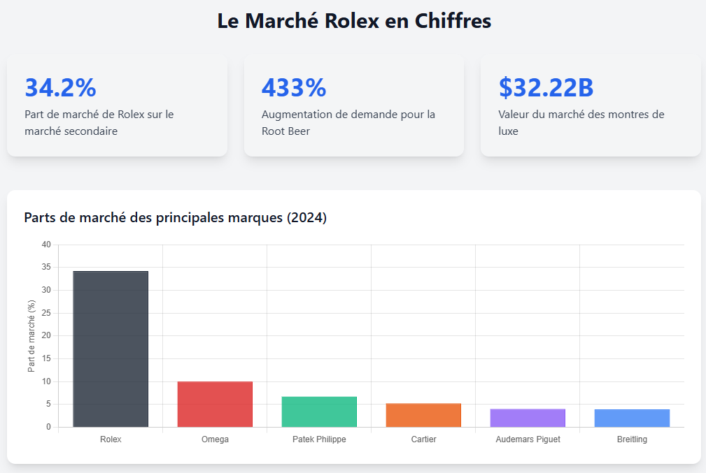 Marché Rolex en chiffres