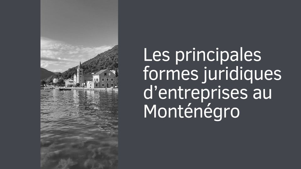 Les principales formes juridiques d’entreprises au Monténégro