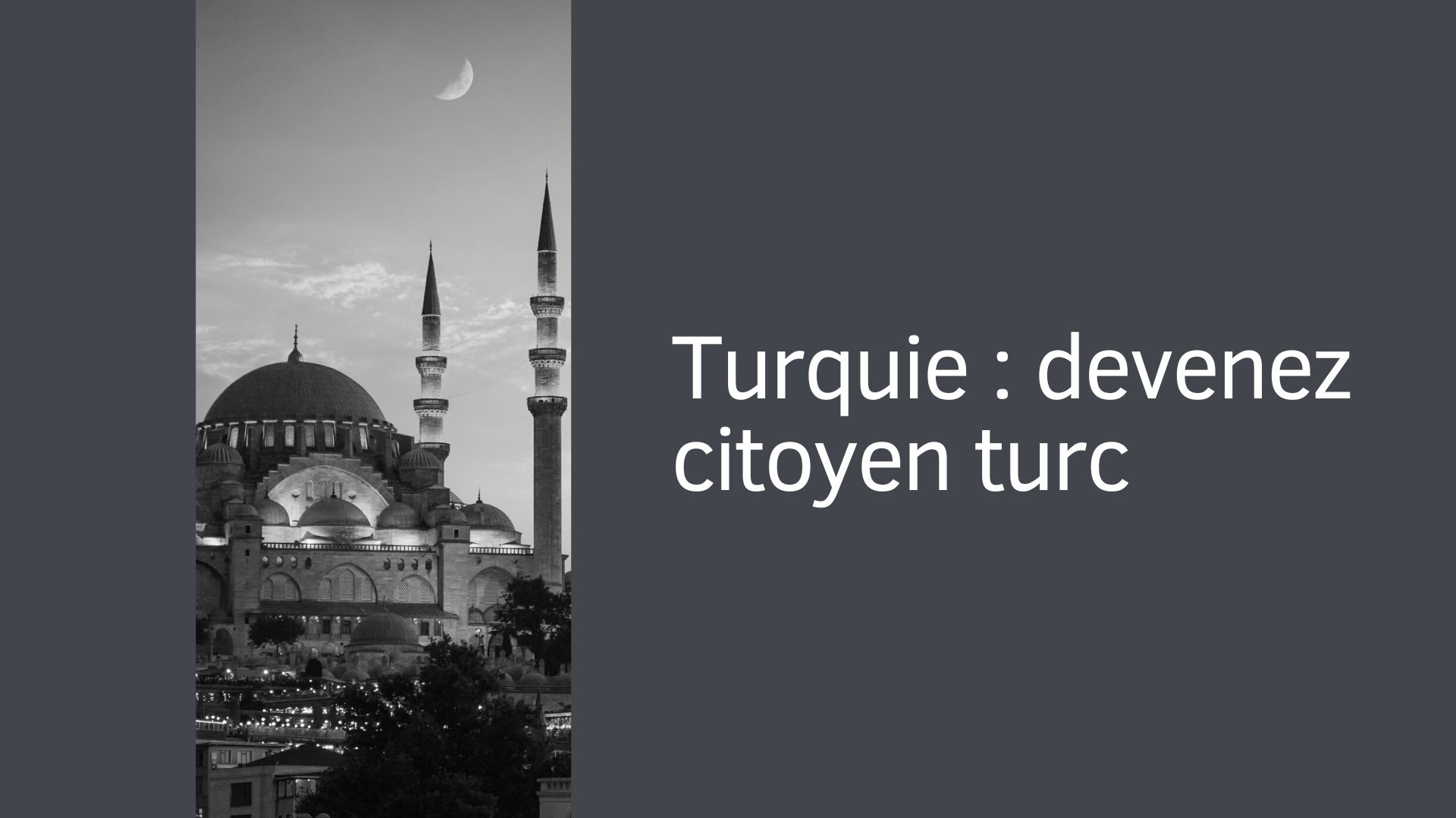 Turquie : devenez citoyen turc